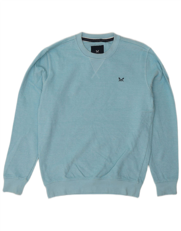 Crew Clothing Мужской свитер-джемпер маленький синий хлопок