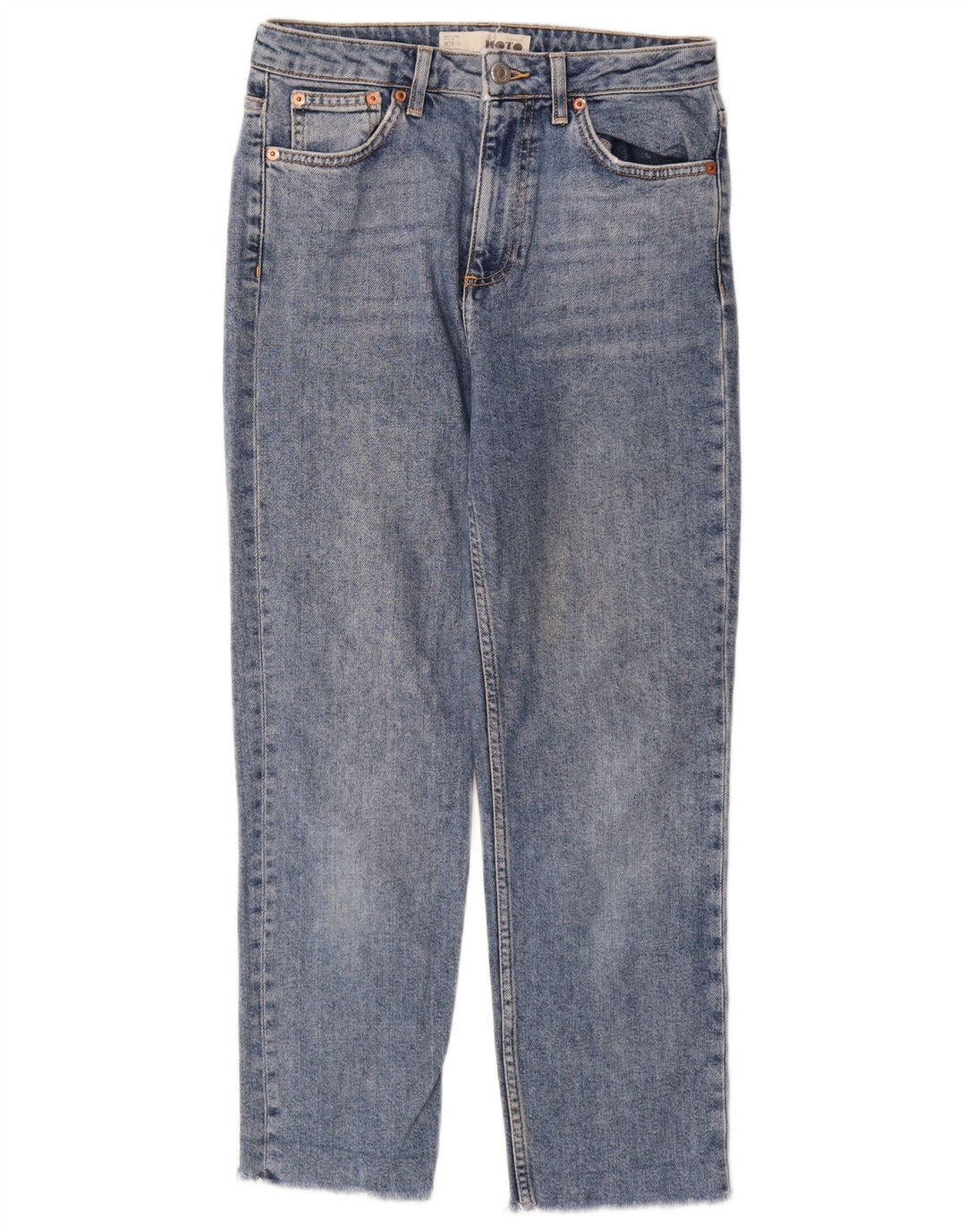 Topshop Женские укороченные джинсы W28 L25 Синий хлопок