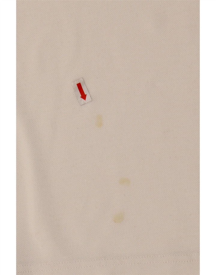 Мужская рубашка-поло приталенного кроя Lacoste, размер 5, большой белый хлопок