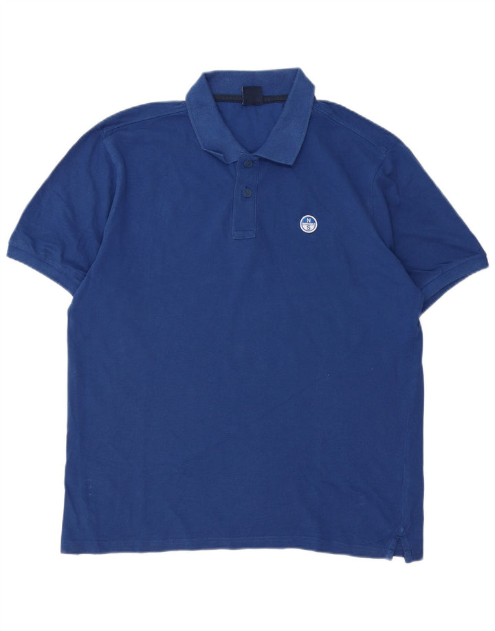 Мужская рубашка поло North Sails XL, синяя, хлопок