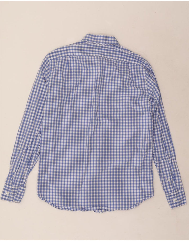 Мужская рубашка классического кроя J. Crew, хлопковая клетка среднего синего цвета
