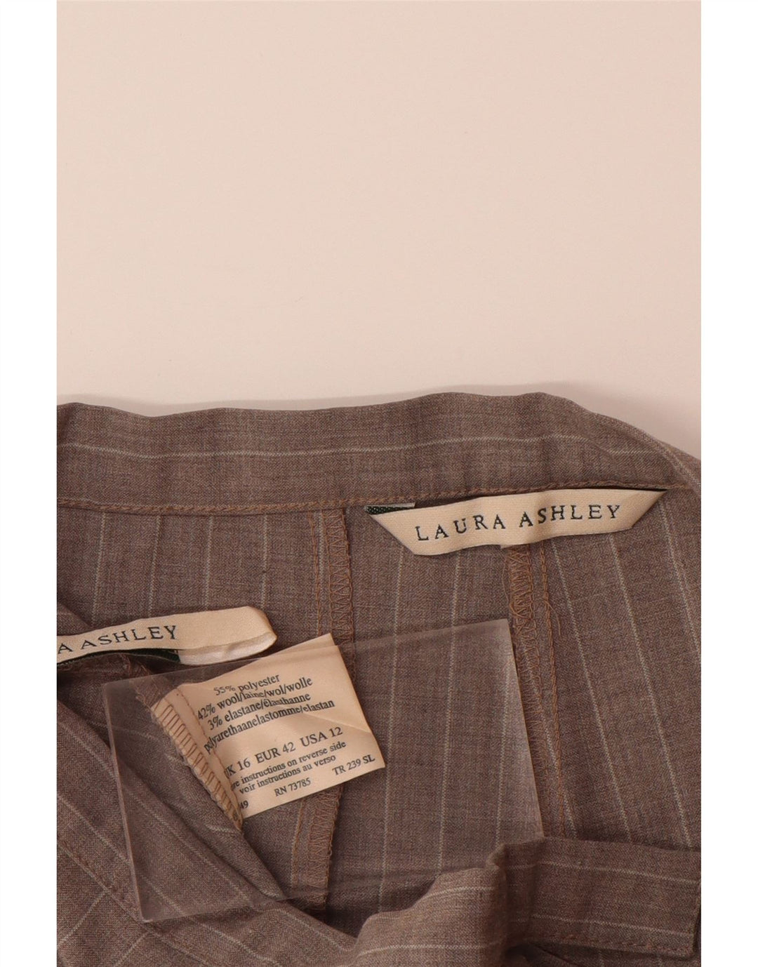 LAURA ASHLEY Женские костюмные брюки с высокой талией, Великобритания 16, большие W32 L31, серые