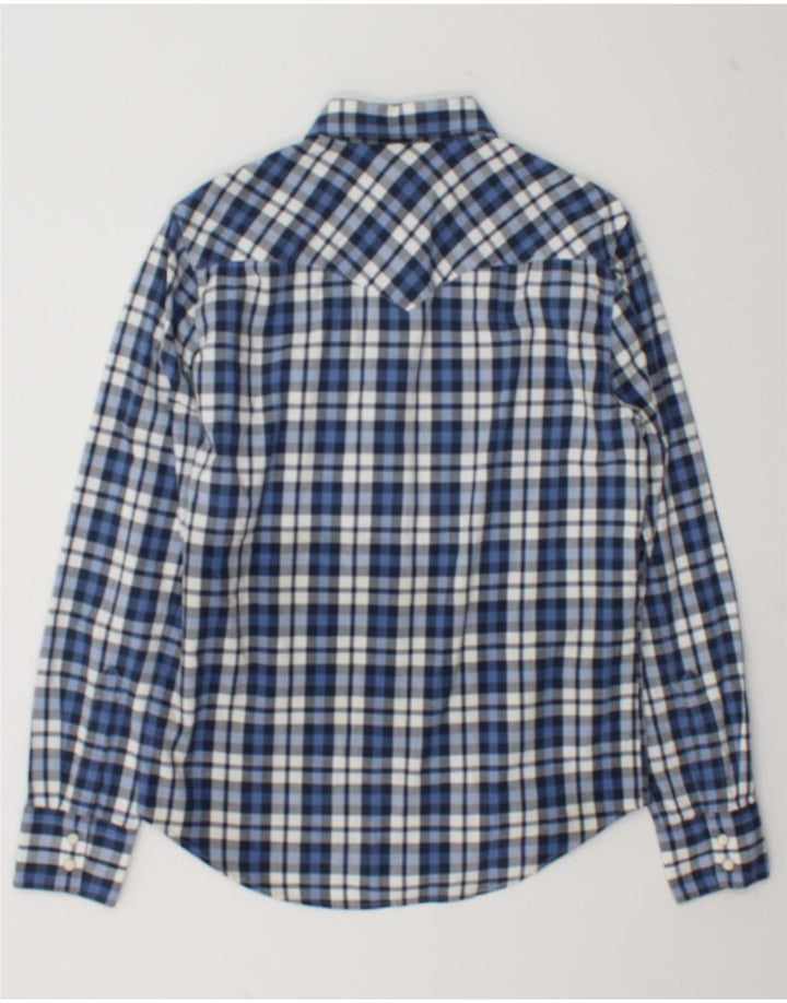 Мужская рубашка Levi's, маленькая синяя клетка, хлопок