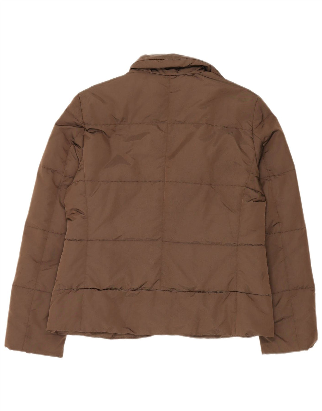 Женская стеганая куртка Marella UK 14, большая, коричневая, полиамид
