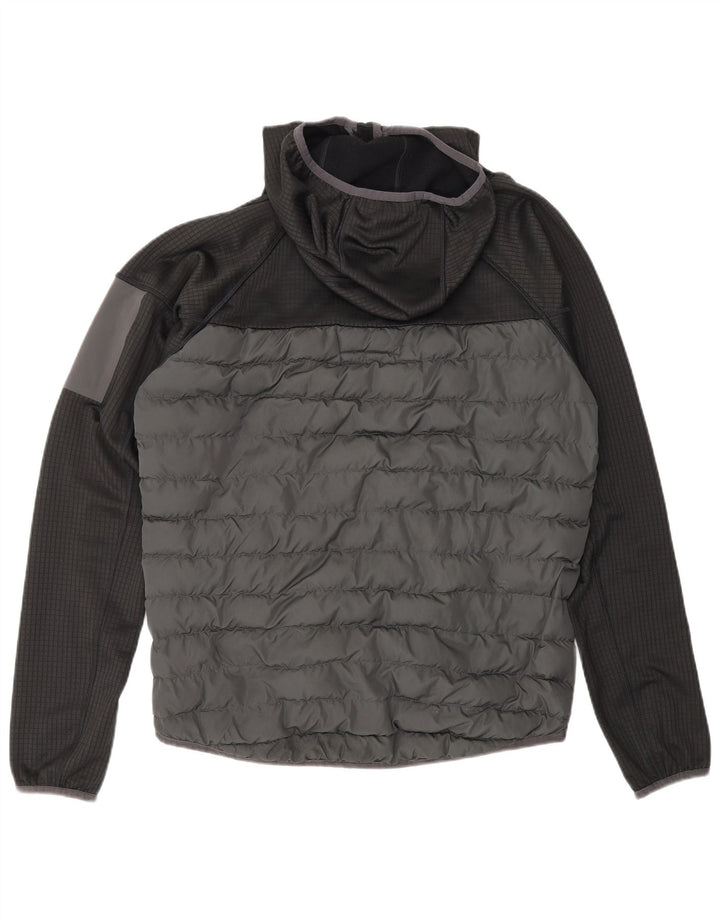 Мужская утепленная куртка BERGHAUS с капюшоном UK 38, средний серый полиэстер с цветными блоками