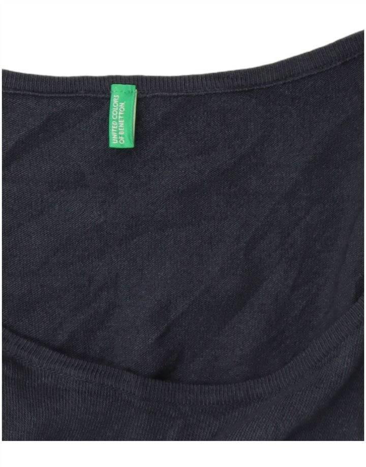 BENETTON Womens A-Line Dress UK 10 Small Navy Blue