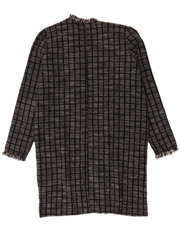 Женский кардиган свободного кроя Zara UK 14, средний черный с геометрическим узором