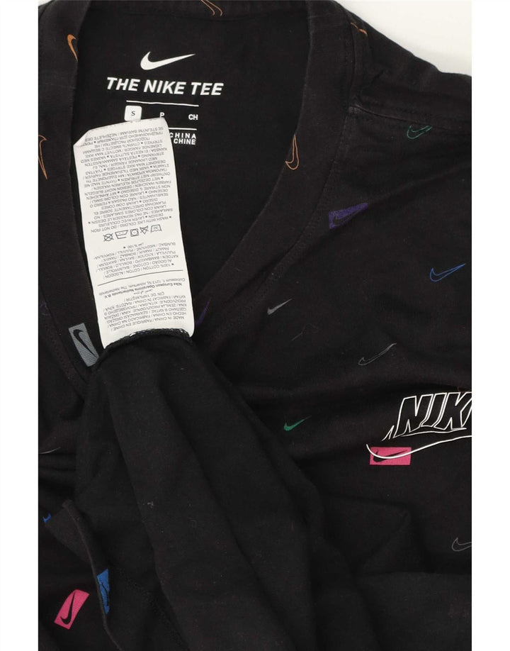Мужская футболка с рисунком Nike, маленький черный хлопок