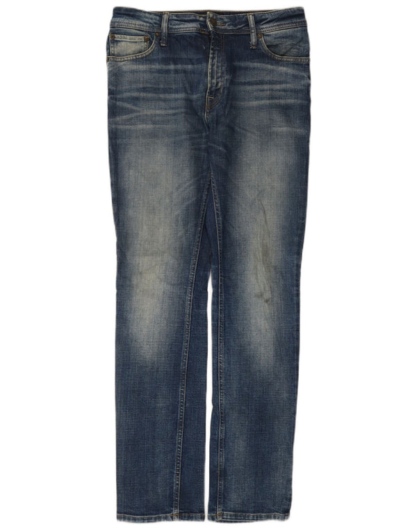 Мужские узкие джинсы Jack & Jones W29 L32 синие, хлопок