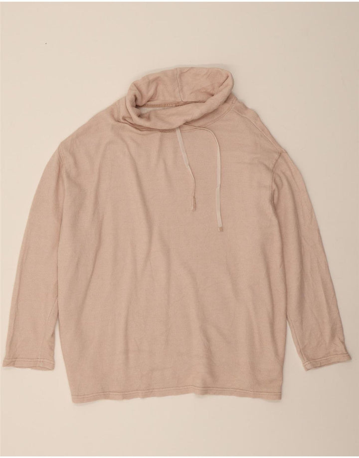 CHAPS Womens Oversized Roll Neck Sweatshirt Jumper UK 18 XL Beige Cotton Vintage Chaps and Second-Hand Chaps from Messina Hembry 
