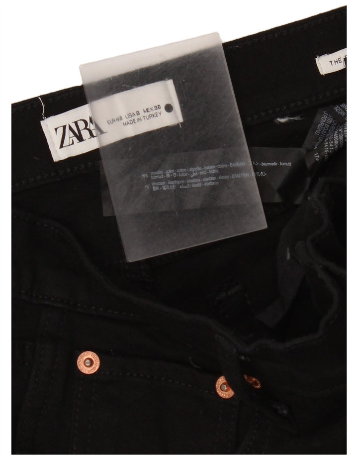 Женские узкие джинсы Zara EU 40 Medium W30 L32, черный хлопок