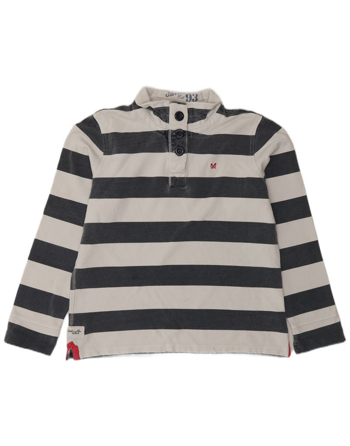 Женский джемпер-свитшот Crew Clothing UK 14, средний синий в полоску