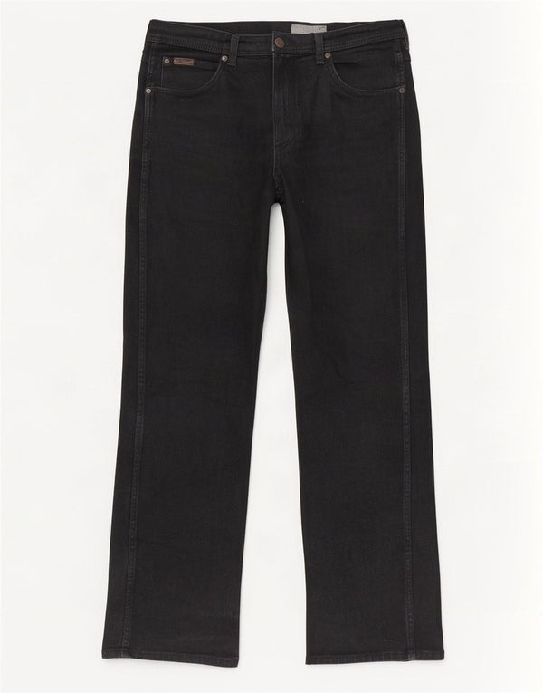 Мужские прямые джинсы Wrangler Utah W36 L34, черный хлопок