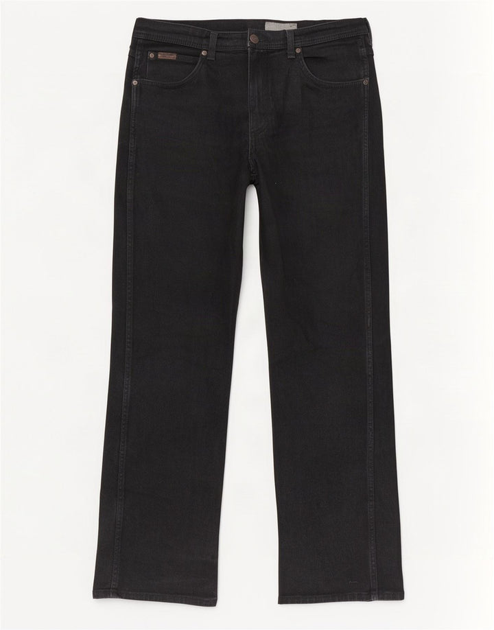 Мужские прямые джинсы Wrangler Utah W36 L34, черный хлопок