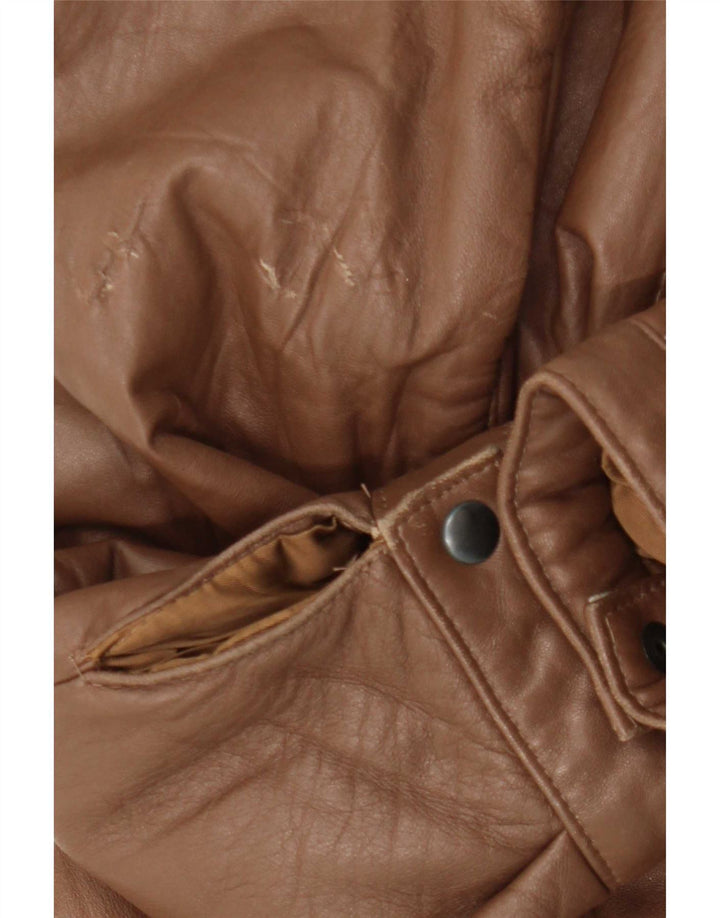 Винтажная мужская кожаная куртка IT 48 Medium Brown Leather
