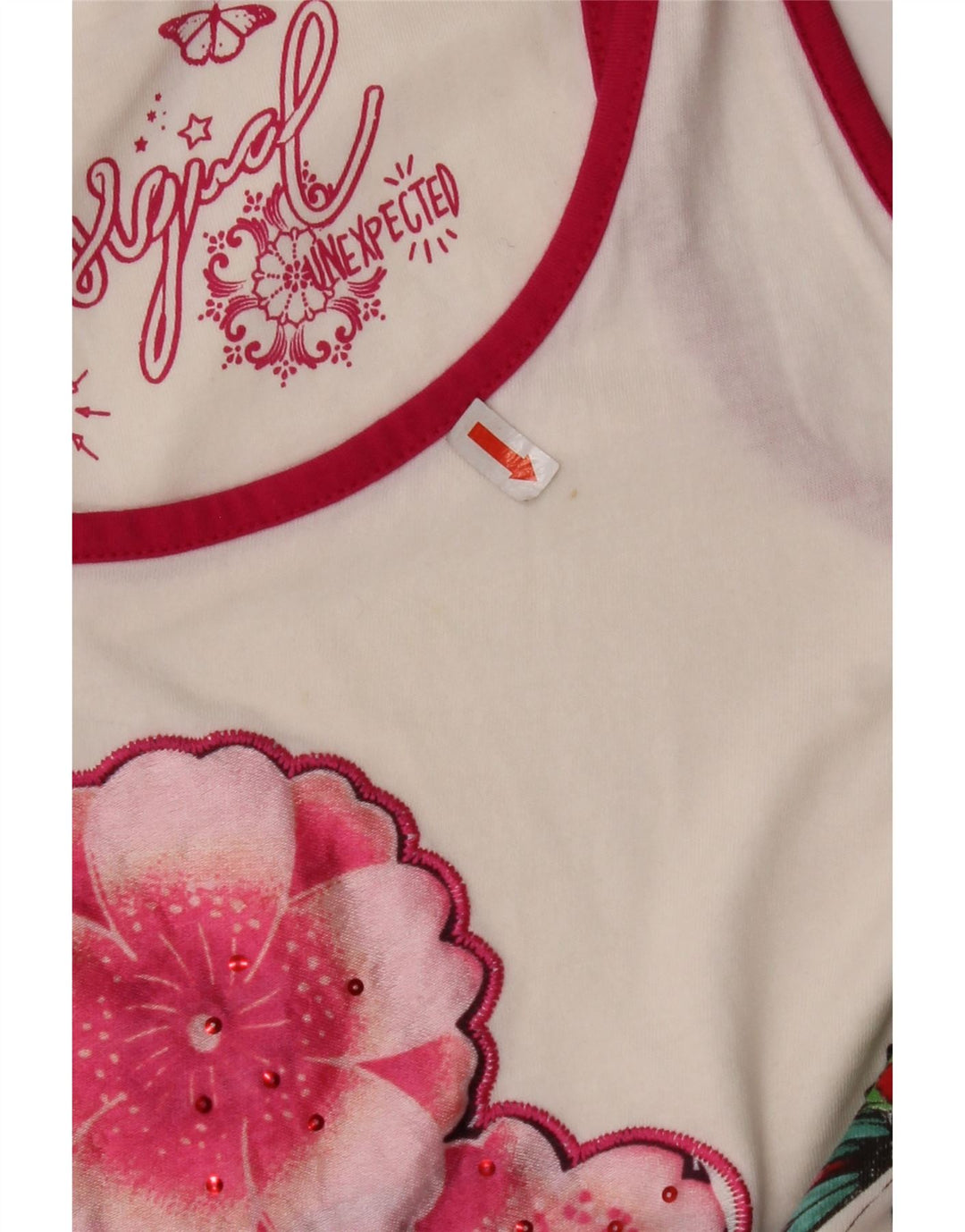 Платье-туника без рукавов с рисунком для девочек 11-12 лет, белое цветочное платье