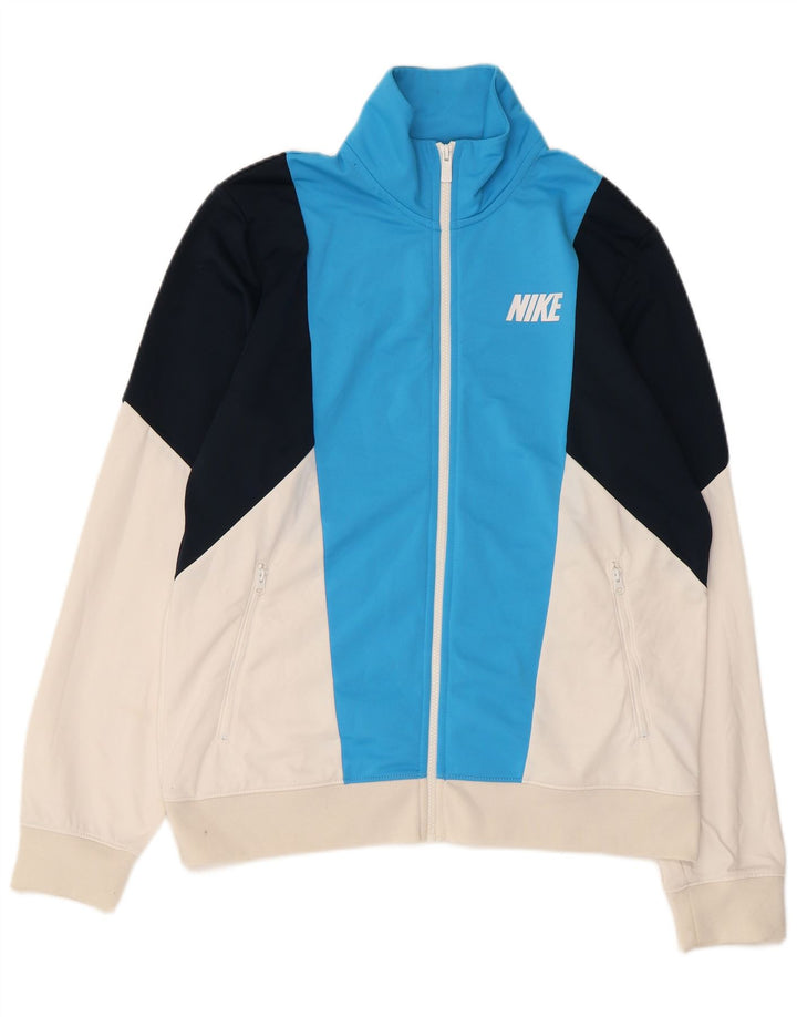 Мужская спортивная куртка NIKE, большая синяя полиэстер с цветными блоками