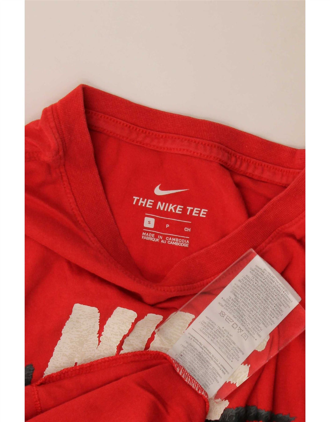 Мужская футболка с рисунком Nike, маленький красный хлопок