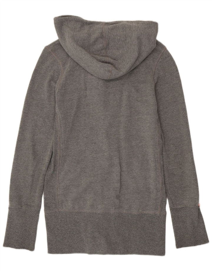 Женский спортивный костюм с капюшоном Superdry, верхняя куртка UK 14, средний серый хлопок