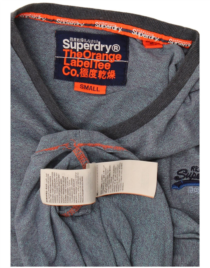 Мужская футболка Superdry, маленькая, темно-синяя, хлопковая
