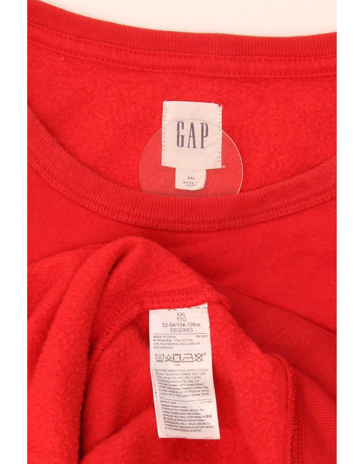 Мужской свитшот с рисунком Gap 2XL, красный хлопок