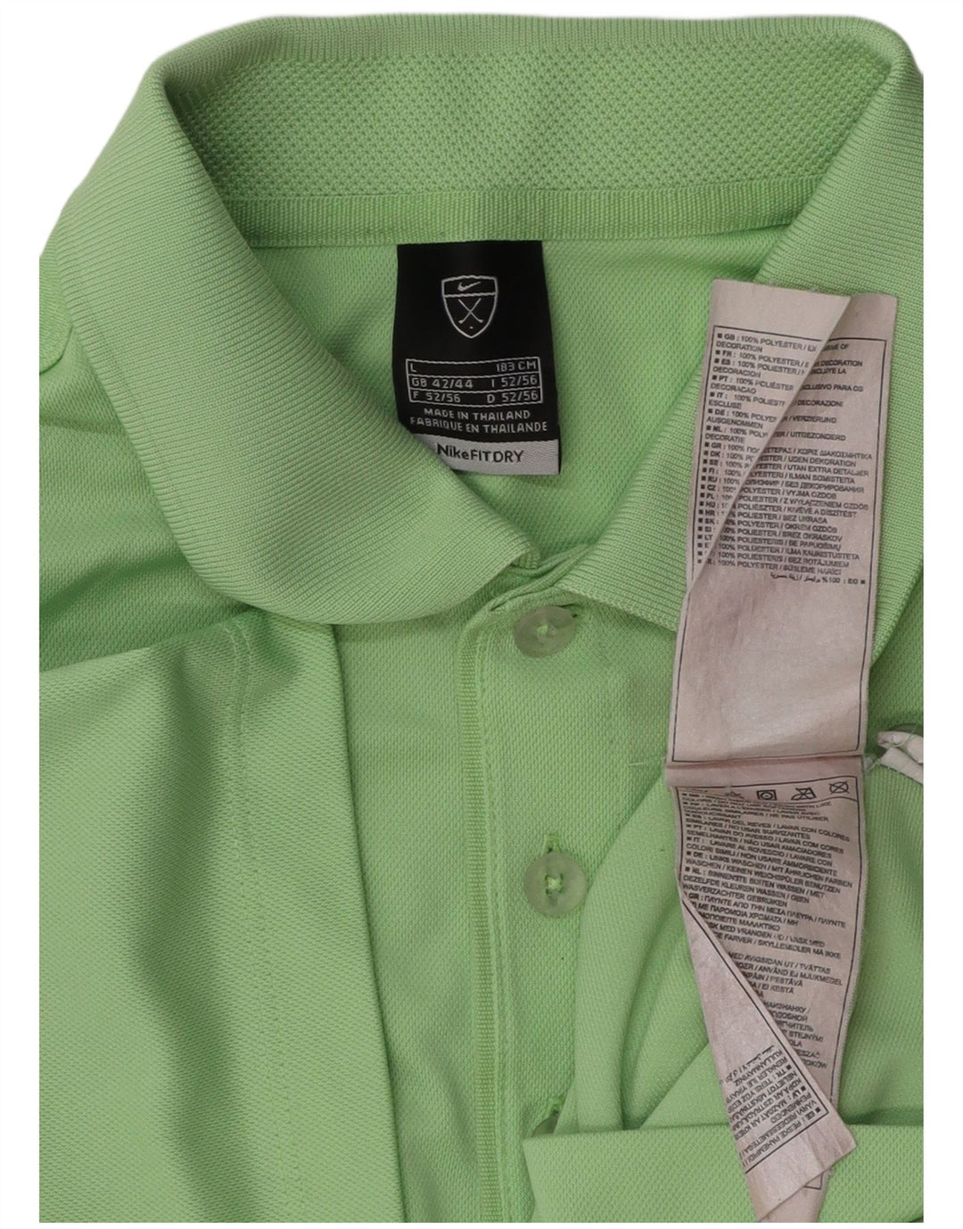 Мужская рубашка-поло Nike UK 42/44, большая зеленая полиэстер
