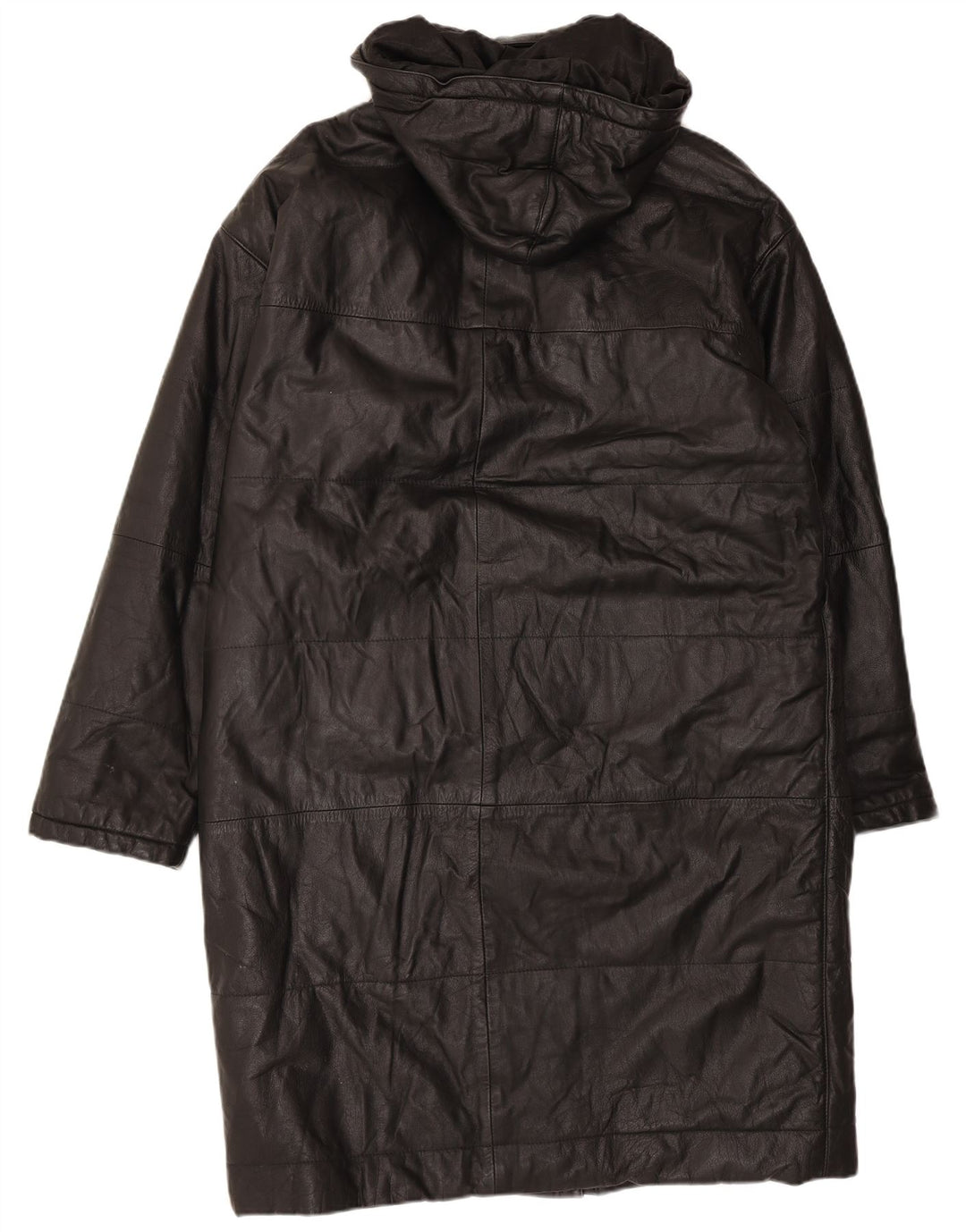 Orfatti Женское кожаное пальто с капюшоном IT 48 XL Черный