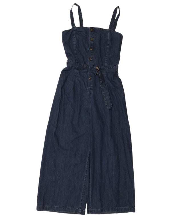 Element Womens Denim Jumpsuit UK 14 Medium W30 L25 Navy Blue Cotton