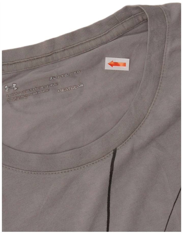 Мужская футболка с рисунком Under Armour Heat Gear, топ XL, серая