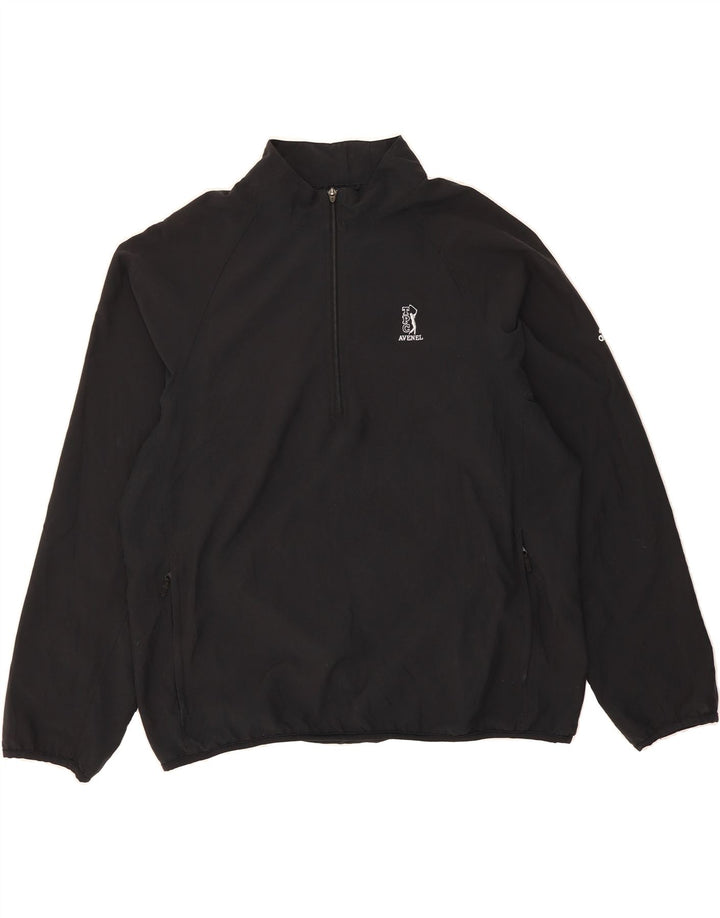 ADIDAS Mens Zip Neck Tracksuit Top Jacket Large Black Polyester Vintage Adidas and Second-Hand Adidas from Messina Hembry 