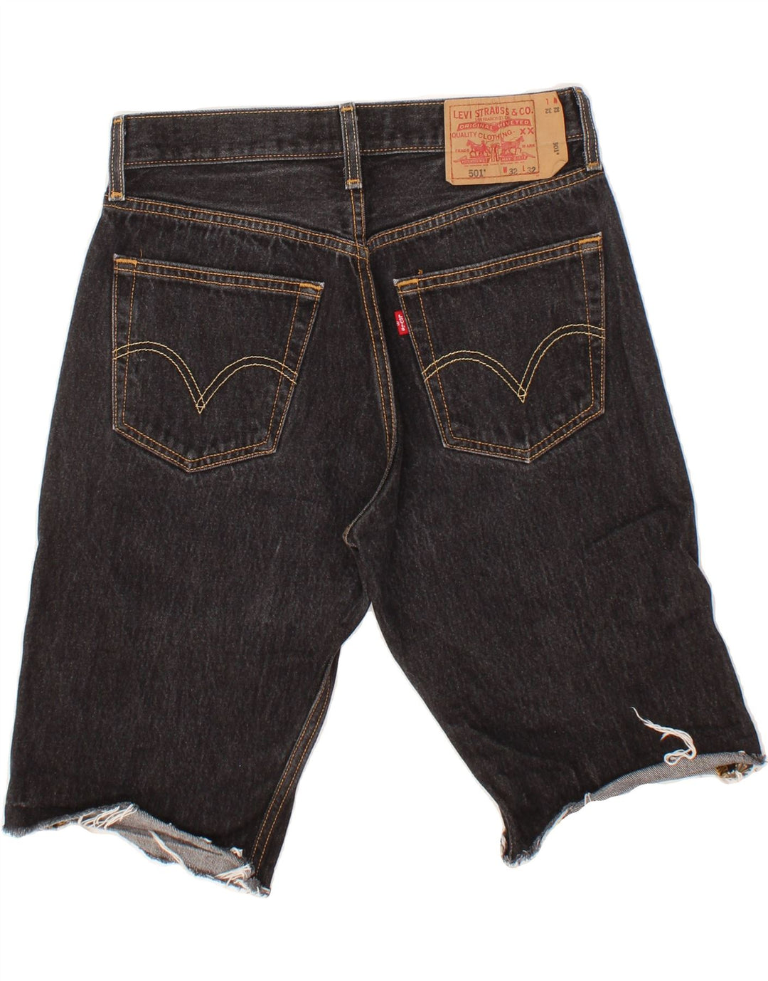 Мужские джинсовые шорты LEVI'S 501 W32, средний черный хлопок
