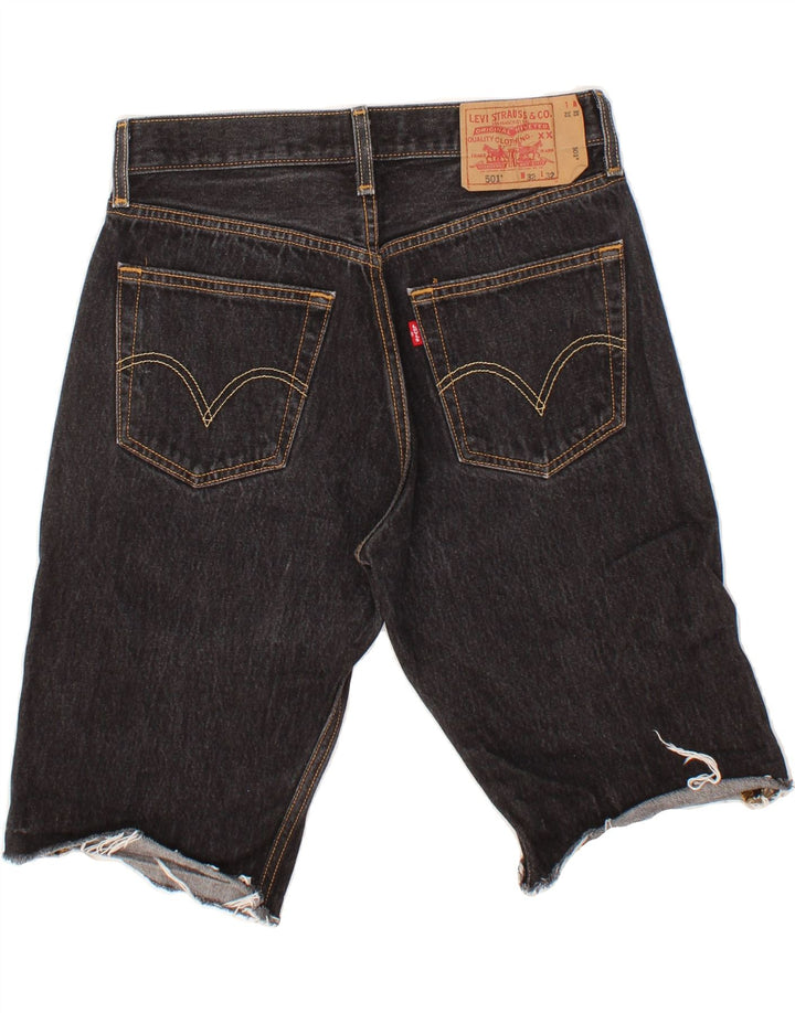 Мужские джинсовые шорты LEVI'S 501 W32, средний черный хлопок