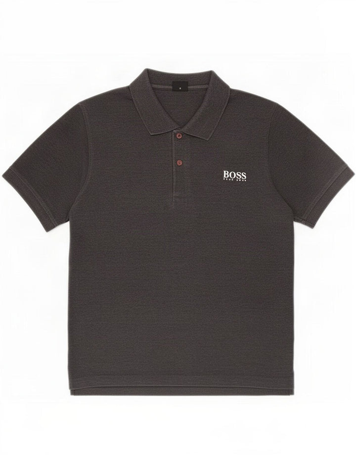 Мужская рубашка-поло Hugo Boss, маленькая серая
