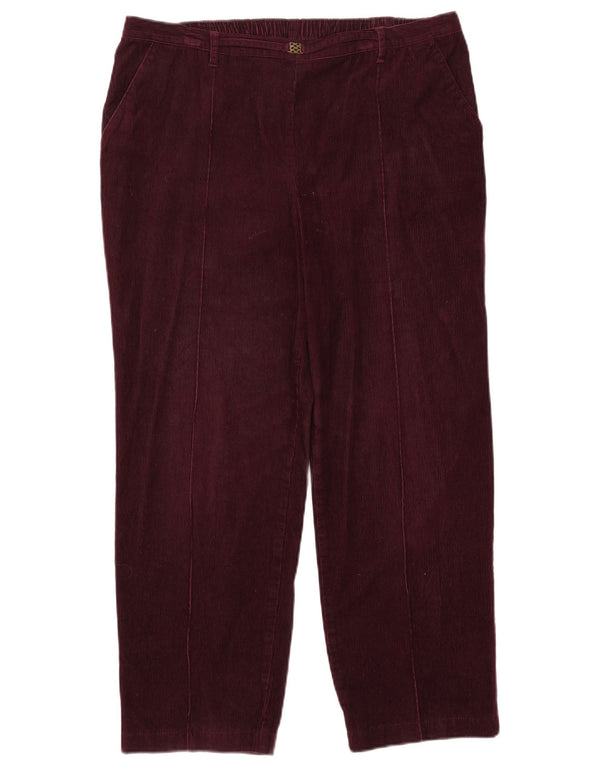 Женские вельветовые брюки Marks & Spencer UK 14, большие W35 L26, бордовые