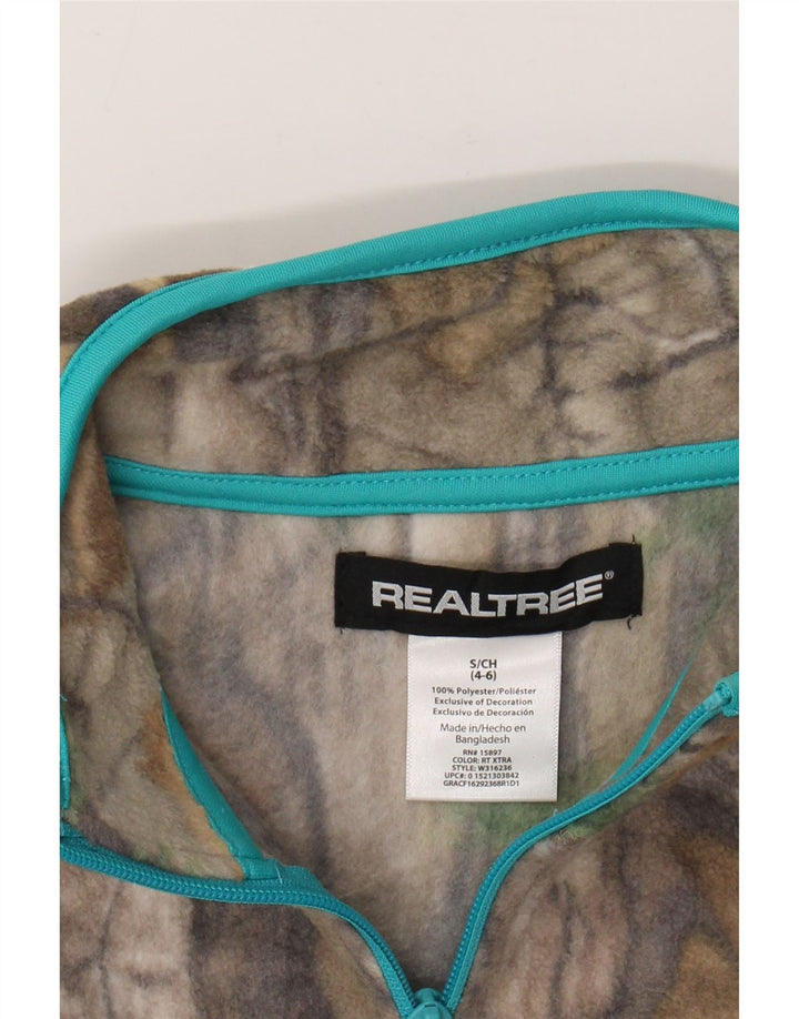 Женская флисовая куртка REALTREE США 4/6 маленькая коричневая с цветными блоками