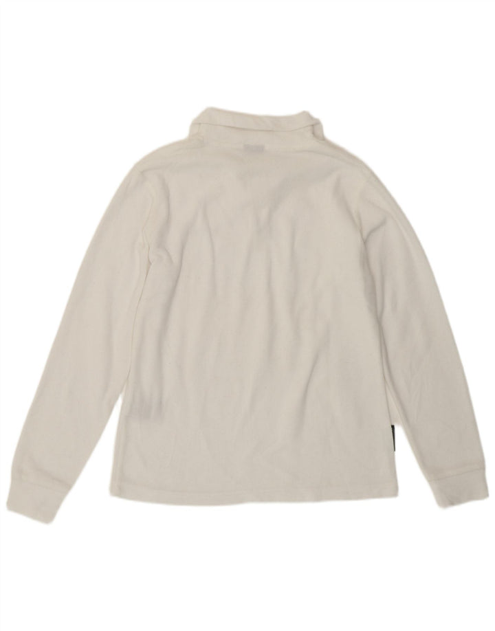 Женский флисовый джемпер Invicta с воротником на молнии UK 14, средний белый полиэстер