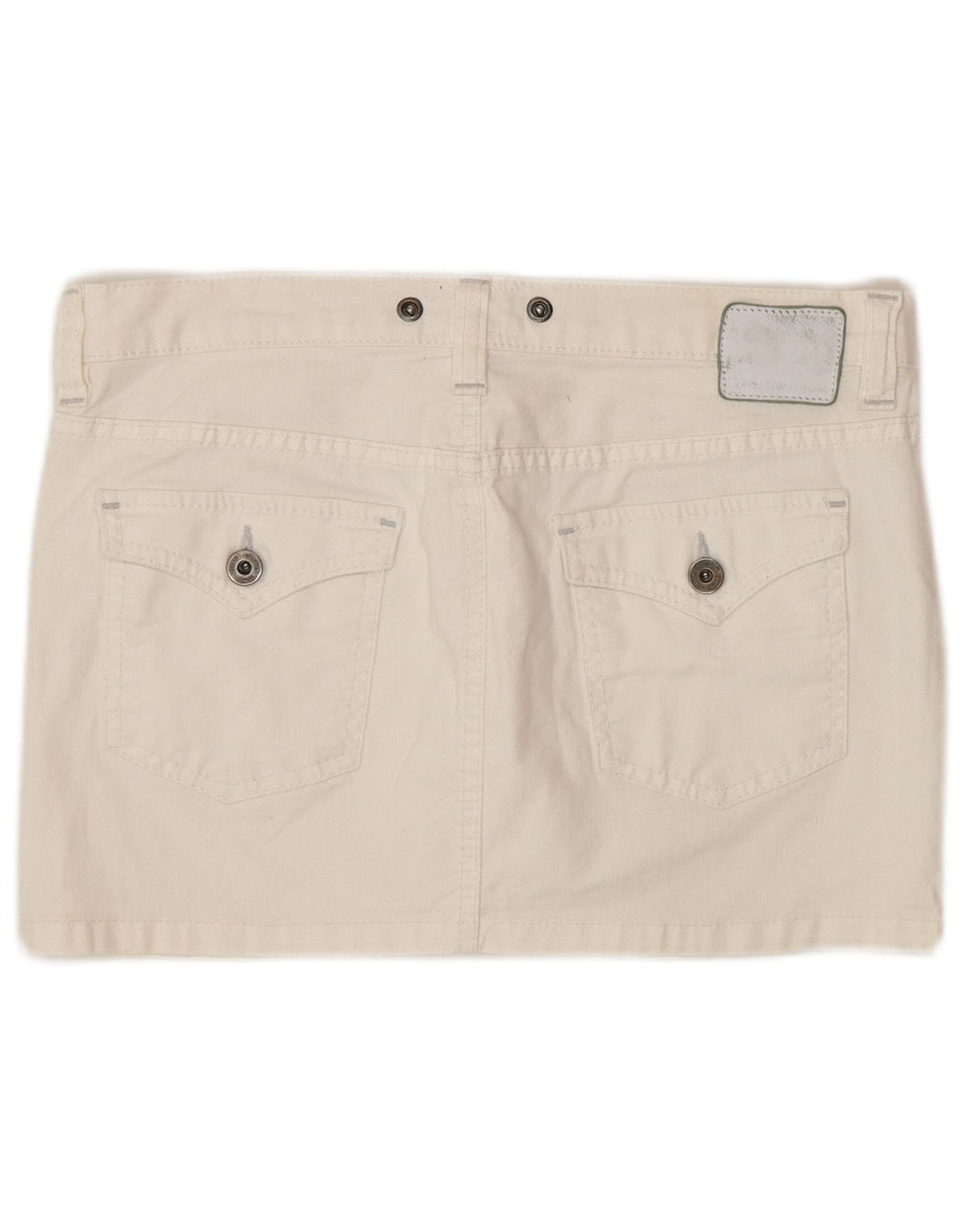 Женская мини-юбка Calvin Klein W27 маленького размера, хлопок белого цвета