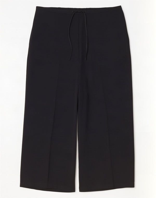 Женские повседневные широкие брюки Zara UK 18 XL W40 L27, черный полиэстер