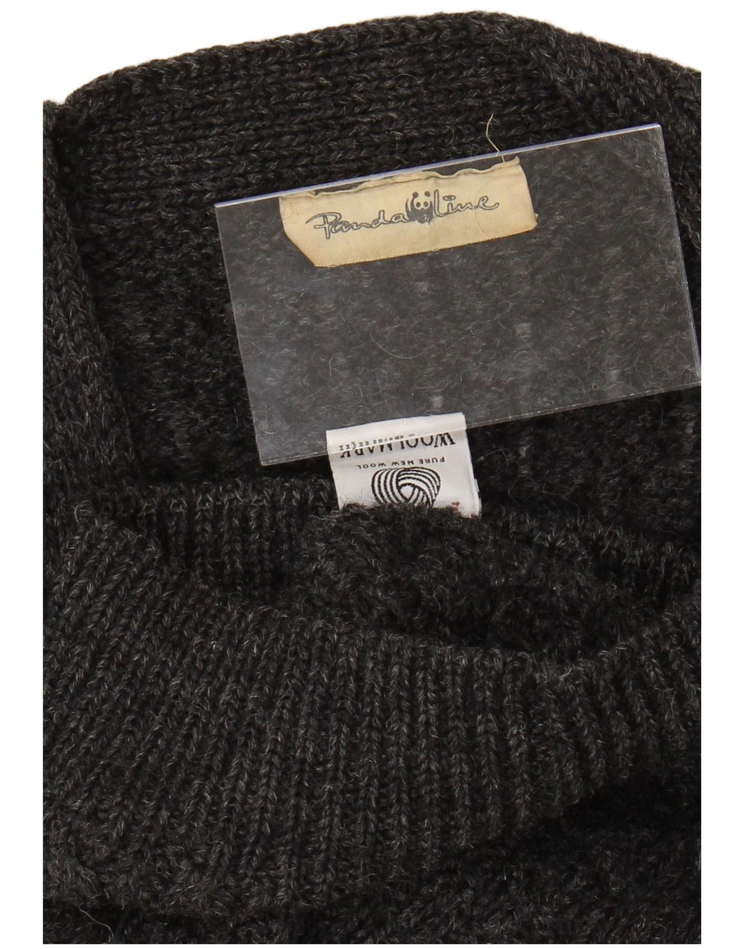 ВИНТАЖНЫЙ мужской кардиган-свитер среднего серого цвета, новая шерсть