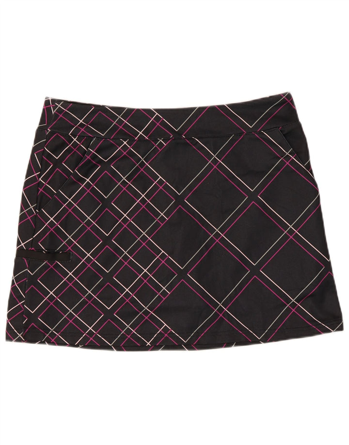 Женские шорты Adidas Climacool Skort UK 14, средний черный полиэстер в клетку
