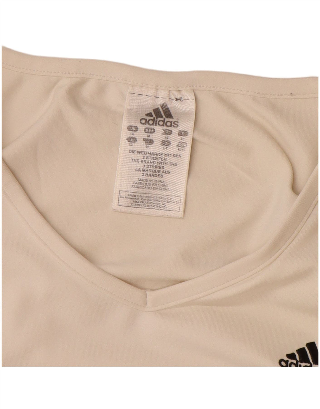 Женская футболка Adidas Top UK 14 Medium Off White Полиамид