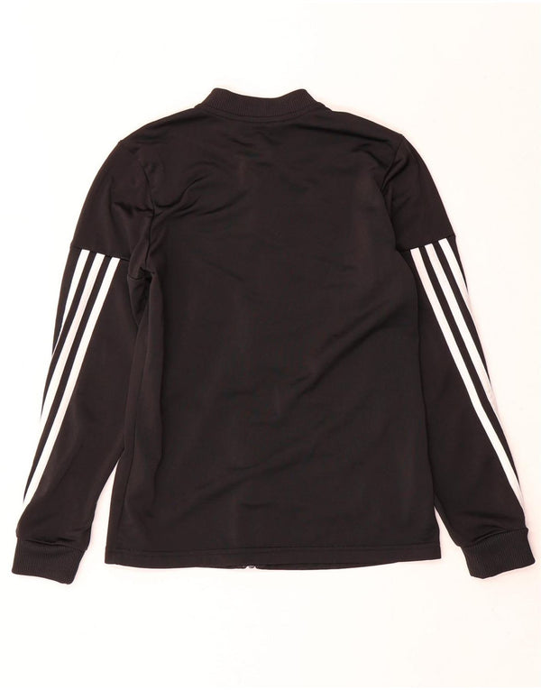 Спортивный костюм Adidas для девочек, верхняя куртка 11-12 лет, черный полиэстер