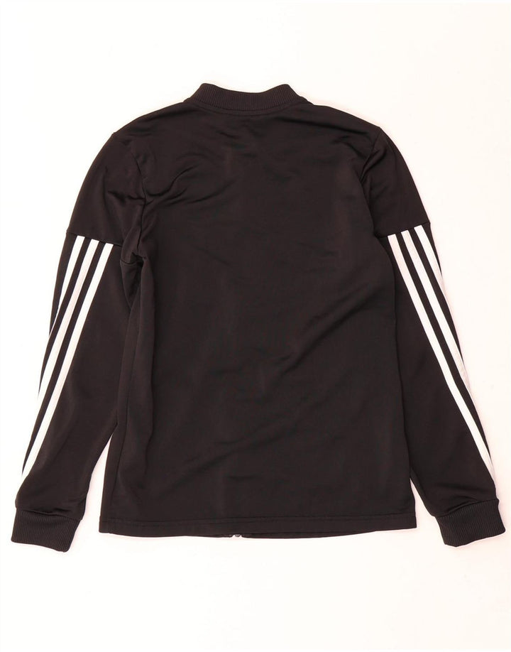Спортивный костюм Adidas для девочек, верхняя куртка 11-12 лет, черный полиэстер