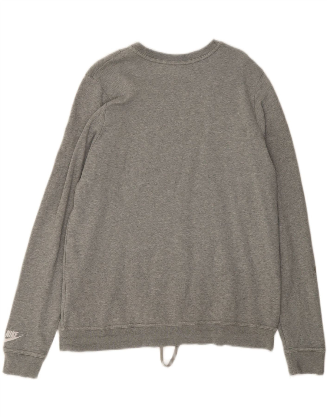 NIKE Womens Sweatshirt Jumper UK 16 Large Grey Cotton