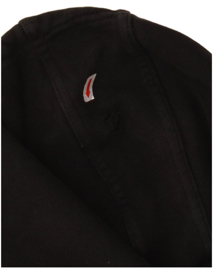 Женский джемпер с капюшоном оверсайз ADIDAS UK 16, большой черный хлопок