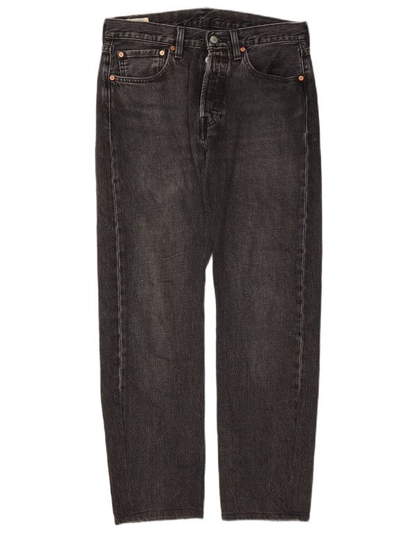 Мужские прямые джинсы Levi's 501 W31 L29, черный хлопок