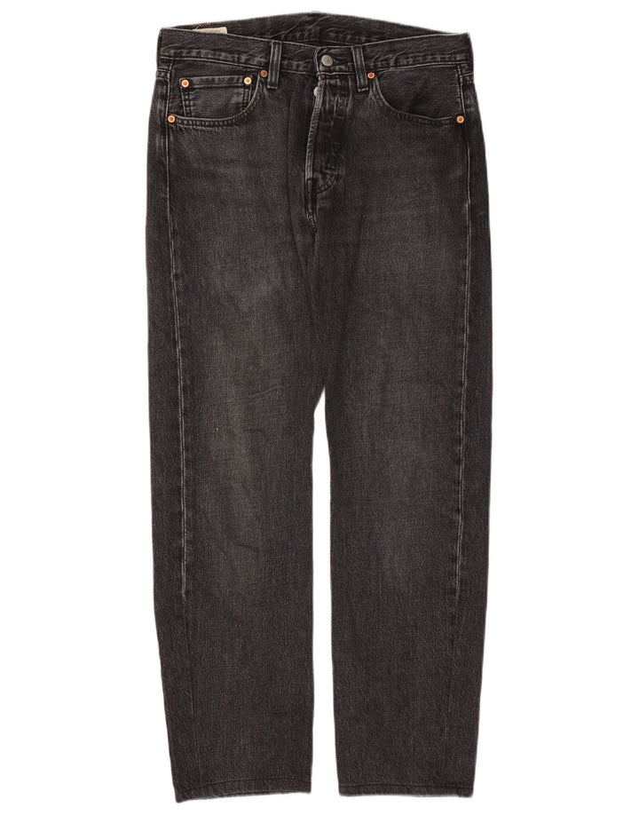 Мужские прямые джинсы Levi's 501 W31 L29, черный хлопок