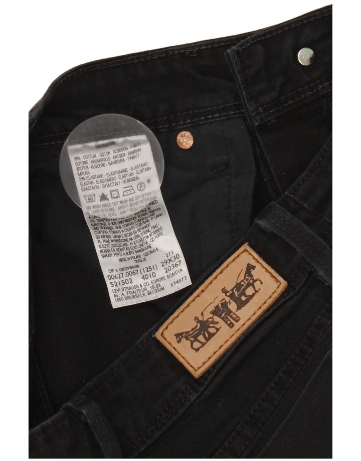 Женские прямые джинсы Levi's 627 W29 L30, черный хлопок
