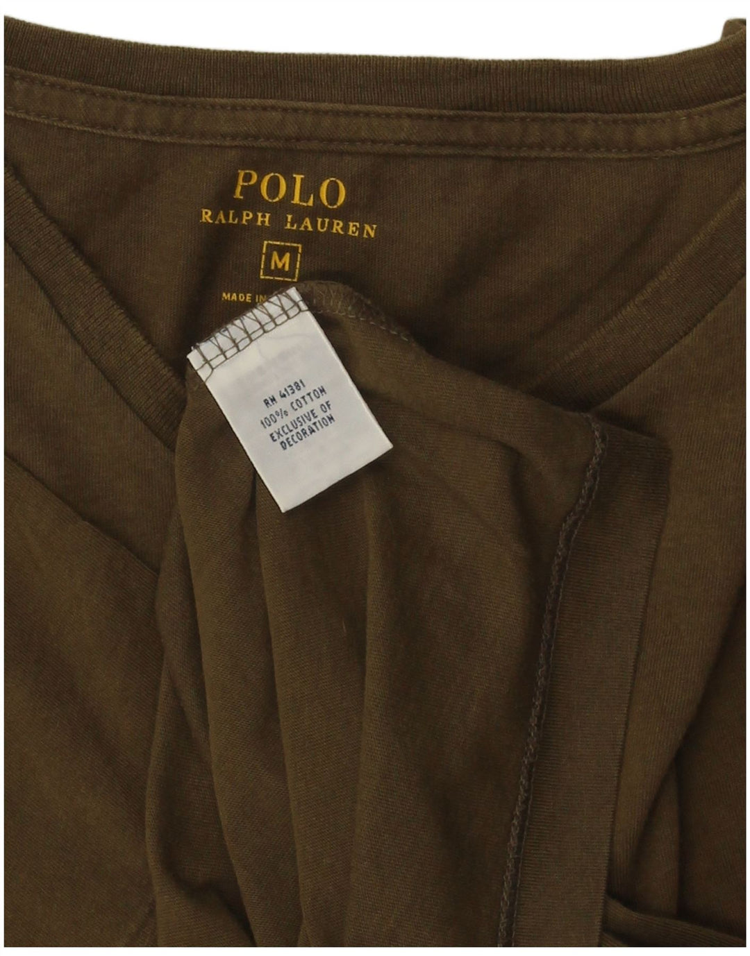 Мужская футболка POLO RALPH LAUREN, средний цвет, хаки, хлопок