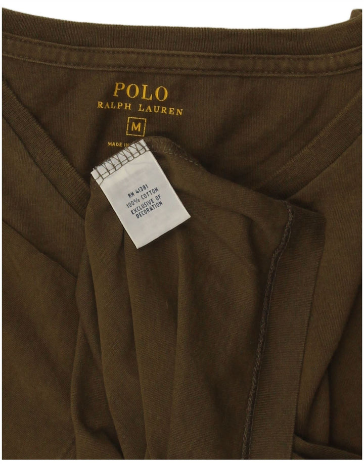 Мужская футболка POLO RALPH LAUREN, средний цвет, хаки, хлопок